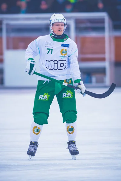 Kasper Milerud på Bandymatchen mellan Hammarby och Bollnäs — Stockfoto