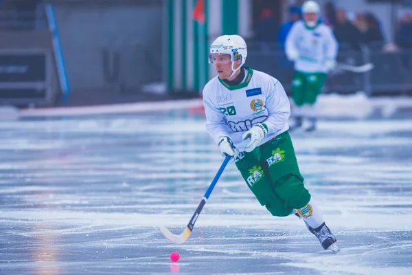 David Broden na utkání v bandy hokeji hru mezi Hammarby a Bollnas — Stock fotografie