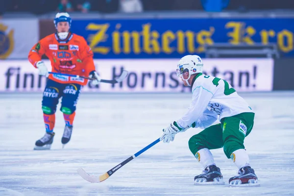 David Broden na utkání v bandy hokeji hru mezi Hammarby a Bollnas — Stock fotografie