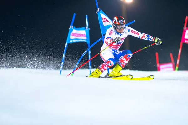 Alexander Khoroshilov (rus) en la ciudad paralela del slalom de FIS incluso —  Fotos de Stock