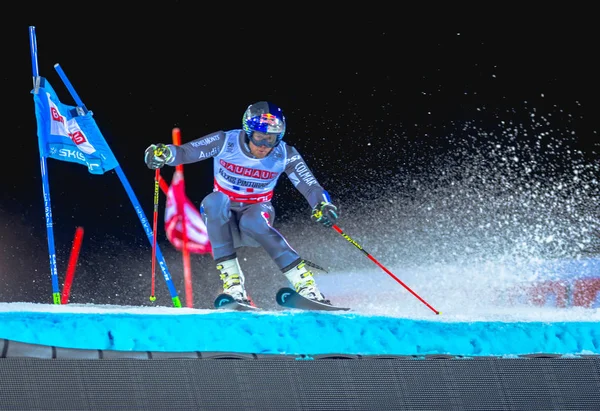 Alexis Pinturault (FRA) at the FIS Parallel slalom city event in — Stock Photo, Image