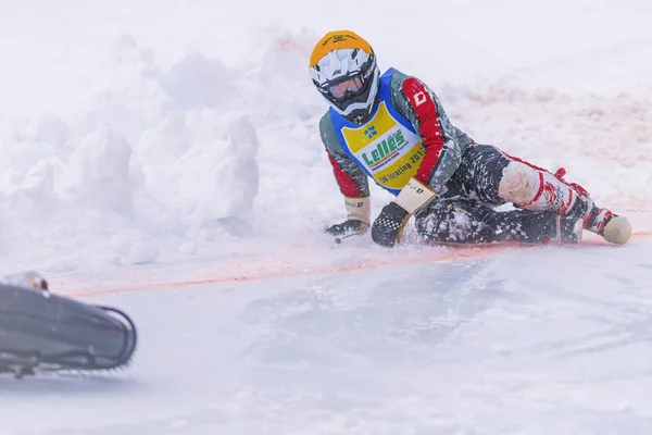 Iceracing Racers durante os campeonatos nacionais suecos em HZ — Fotografia de Stock