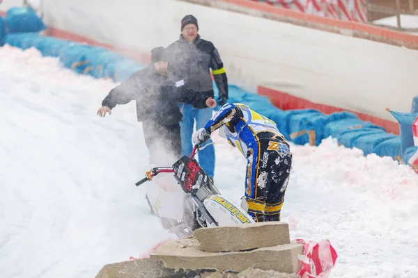 Iceracing Racers durante os campeonatos nacionais suecos em HZ — Fotografia de Stock