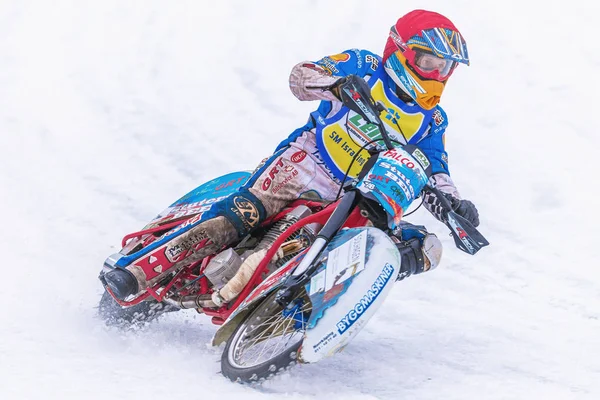 Hz에서 스웨덴 국가 선수권 대회 기간 동안 Iceracing 레이서 — 스톡 사진