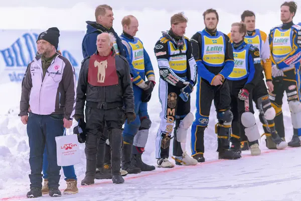Iceracing Racers během Švédské národní šampioni — Stock fotografie