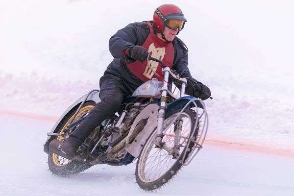 98 년 오래 된 Iceracing 경주 올레 Ahnstrom 디스플레이 실행 d 만들기 — 스톡 사진