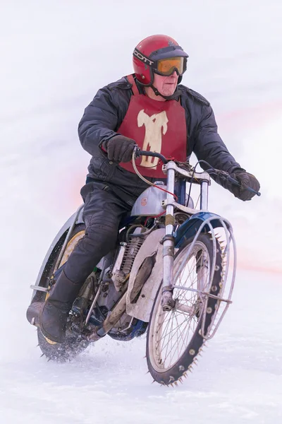 98 년 오래 된 Iceracing 경주 올레 Ahnstrom 디스플레이 실행 d 만들기 — 스톡 사진