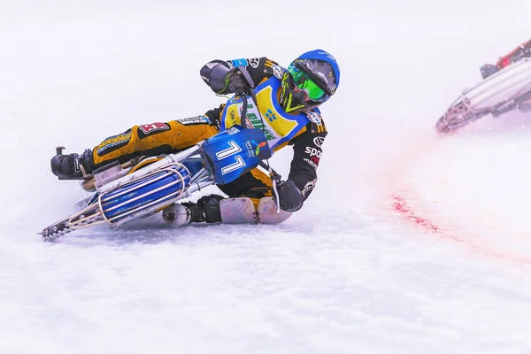 Iceracing Racers durante os campeonatos nacionais suecos em HZ — Fotografia de Stock