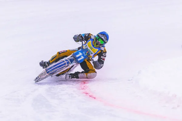 Iceracing zawodników podczas mistrzostw w Hz — Zdjęcie stockowe