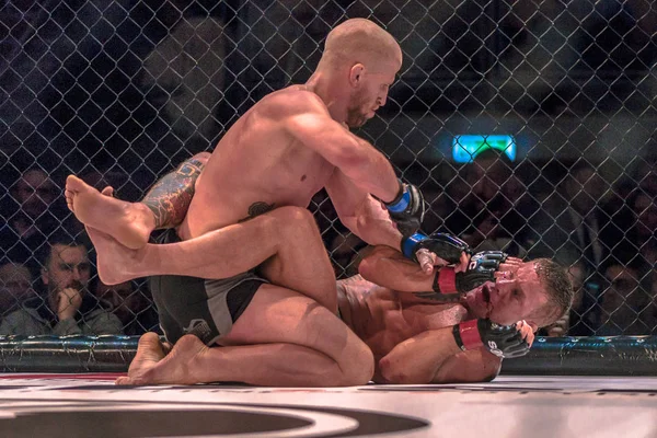 MMA titeln kampen mellan David Bielkheden vs Morten Djursaa på Su — Stockfoto