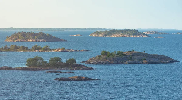 Arial panoramic view of the many small islands in the archipelag — Stock Photo, Image
