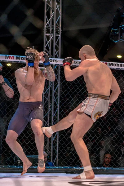 MMA boj mezi Zebaztian Kadestam vs Juho Valamaa v Superior — Stock fotografie