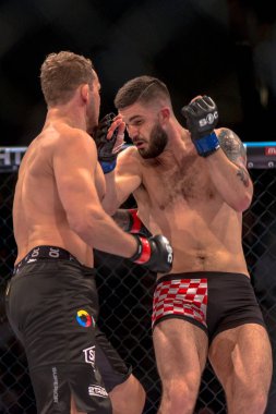 MMA mücadele Zvonimir Kralj vs Marthin Hamlet çift c arasında