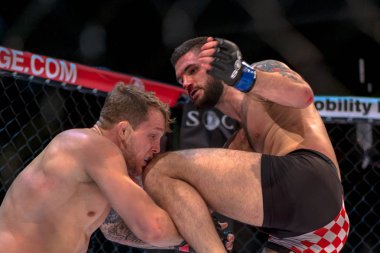 MMA mücadele Zvonimir Kralj vs Marthin Hamlet çift c arasında