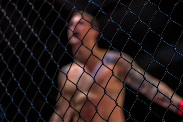 Defocused MMA fight between Zvonimir Kralj vs Marthin Hamlet at — Stock Photo, Image