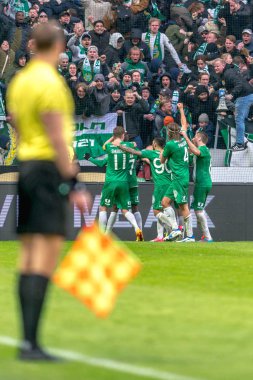 AIK ve Hammarby If F Ulusal Stadyumu'nda arasında Derby oyunu