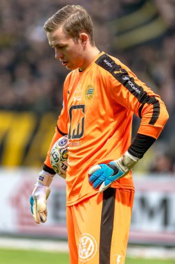 Kaleci Ogdamundur Kristinsson derby oyun b closeup