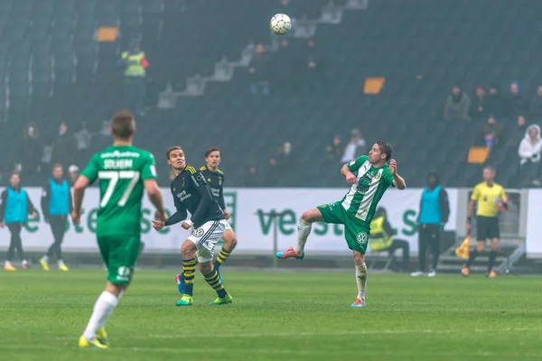 Derby-duel tussen Aik en Hammarby If in het nationale stadion F — Stockfoto