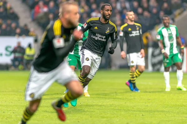 Henok Goitom på derby matchen mellan Aik och Hammarby If på th — Stockfoto