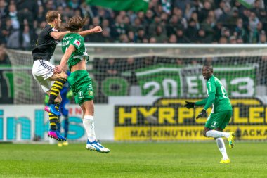 AIK ve Hammarby If F Ulusal Stadyumu'nda arasında Derby oyunu