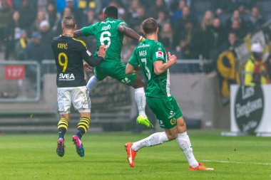 PA Dibba için üstbilgi derby maçında AIK arasında atlama ve 