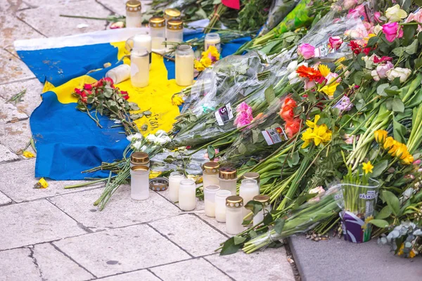 Aiuola a Sergels torg dopo l'attacco terroristico — Foto Stock