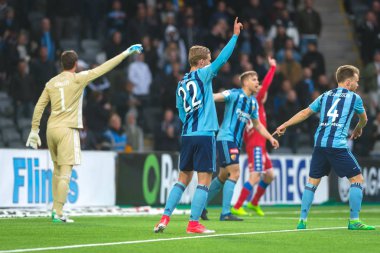 Eller yukarı Djurgarden Eğer ve IFK Göteborg arasındaki maç sırasında