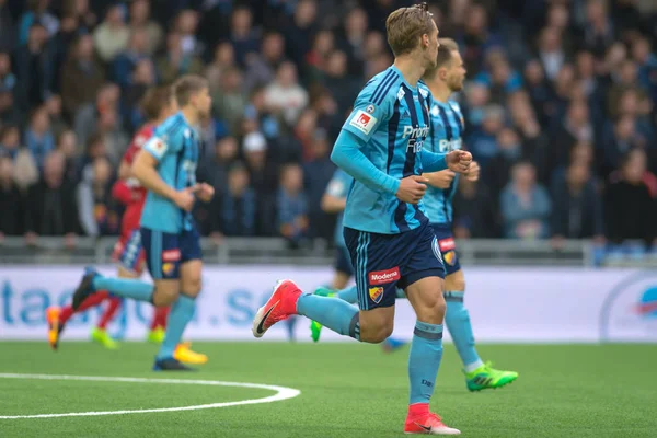 Partido entre Djurgarden IF e IFK Goteborg en la arena Tele2 — Foto de Stock