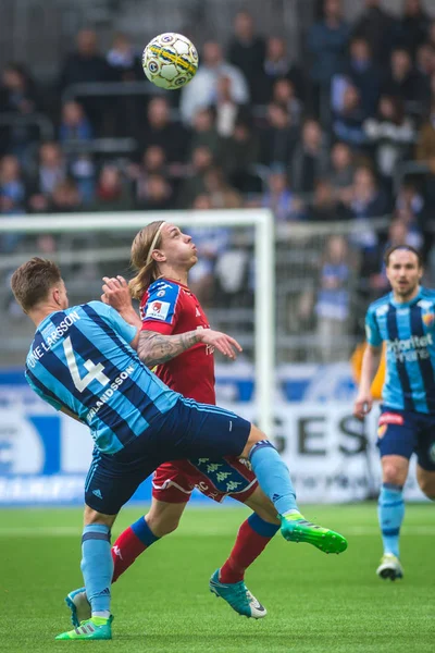 Jacob Une Larsson en el partido entre Djurgarden IF e IFK Got —  Fotos de Stock