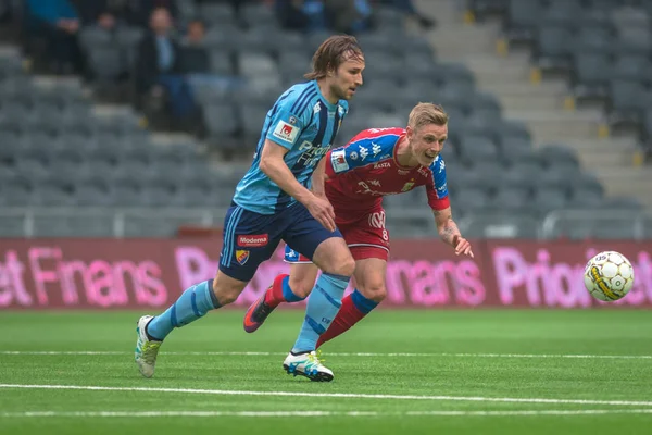 Kevin Walker kliver på matchen mellan Djurgården If och Ifk — Stockfoto