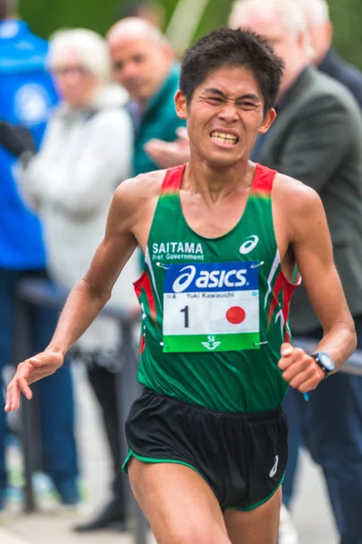 Yuki Kawauchi (JPN) at the Stockholm Marathon — Stock Photo, Image