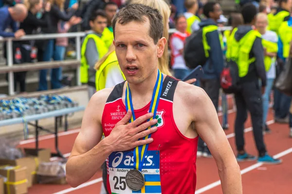 Anders Fransson (SWE) at Stockholm Marathon — Stock Photo, Image