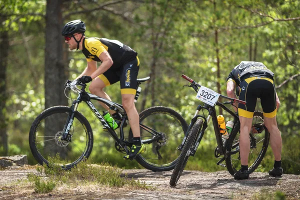 Evento Mountainbike Lida Loop en los bosques a las afueras de Estocolmo — Foto de Stock