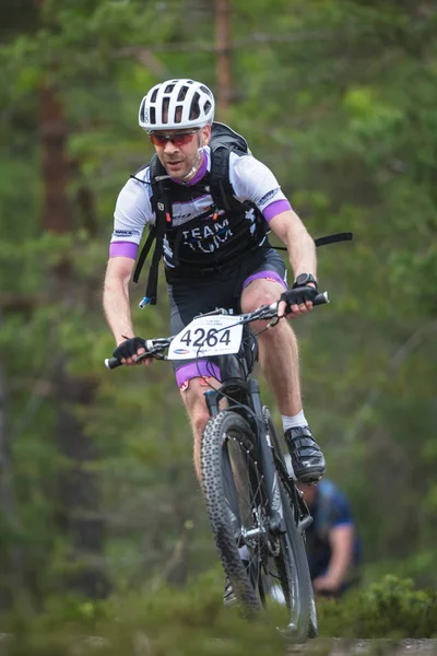 Evento Mountainbike Lida Loop en los bosques a las afueras de Estocolmo — Foto de Stock