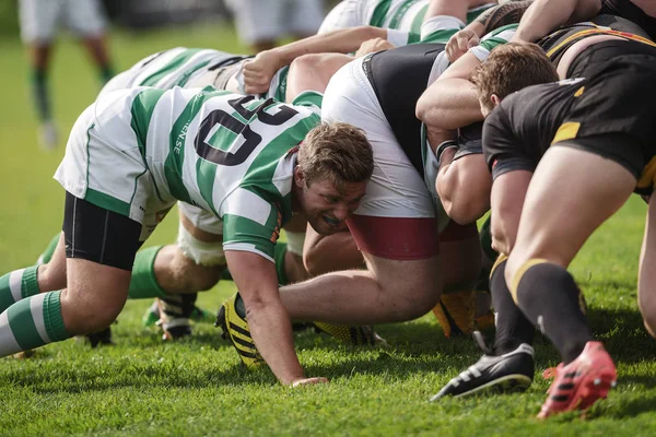 Rugby wedstrijd tussen Hammarby If en Stockholm ballingen op Arstafalt — Stockfoto