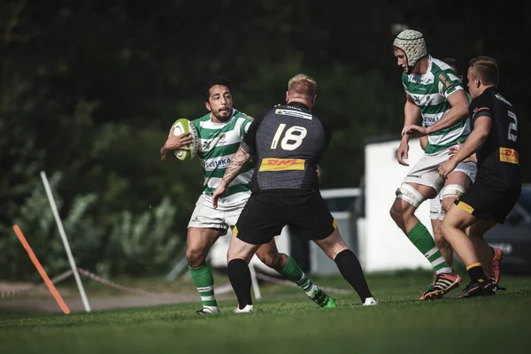 Rugby gra między Hammarby If i wygnańców Sztokholm w Arstafalt — Zdjęcie stockowe