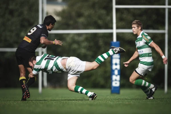 Rugby oyunu Hammarby If ve Arstafalt, Stockholm sürgünler arasında — Stok fotoğraf