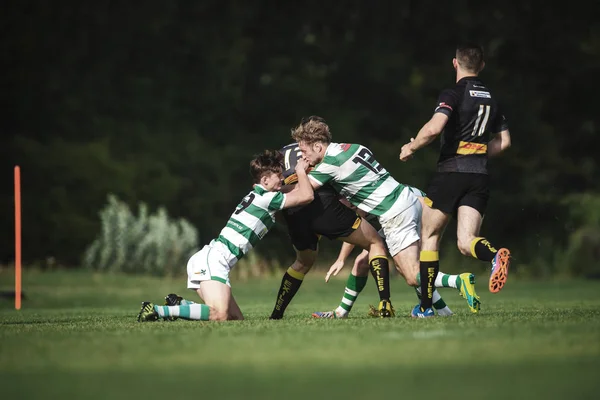 Rugbyspiel zwischen hammarby if und stockholm exiles at arstafalt — Stockfoto