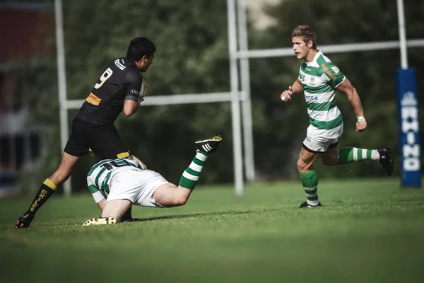 Rugby gra między Hammarby If i wygnańców Sztokholm w Arstafalt — Zdjęcie stockowe