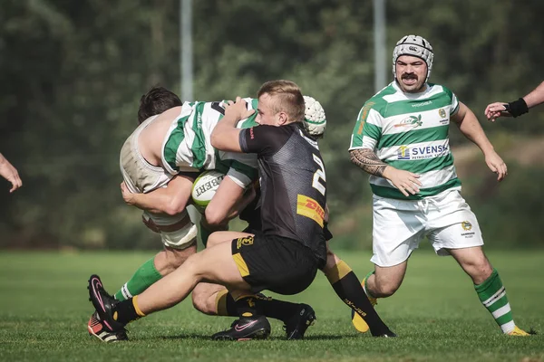 Rugby game between Hammarby IF and Stockholm Exiles at Arstafalt — Stock Photo, Image