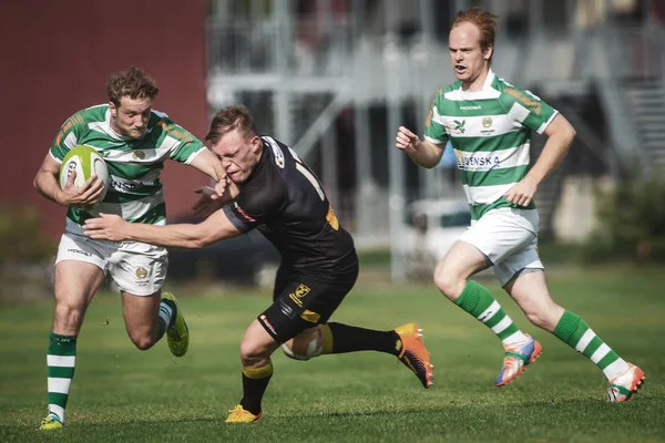 Rugbyspiel zwischen hammarby if und stockholm exiles at arstafalt — Stockfoto