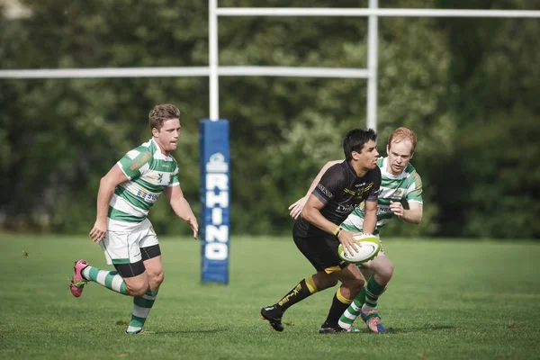 Jogo de rugby entre Hammarby IF e Estocolmo Exilados em Arstafalt — Fotografia de Stock