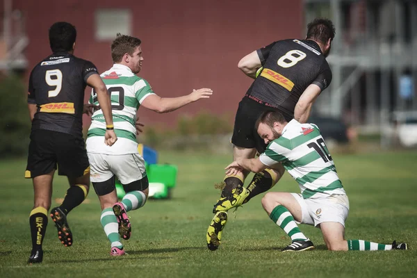 Jogo de rugby entre Hammarby IF e Estocolmo Exilados em Arstafalt — Fotografia de Stock