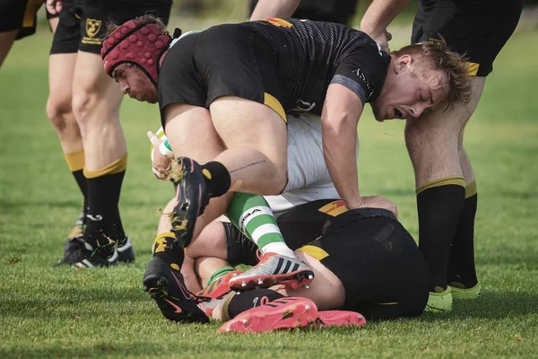 Rugbyspiel zwischen hammarby if und stockholm exiles at arstafalt — Stockfoto