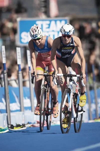 Cassandre beaugrand (fra) und carolina routier (esp) radfahren in — Stockfoto