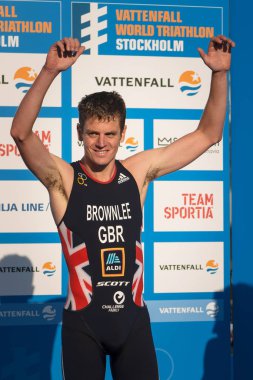 Kazanan Jonathan Brownlee (Gbr) podyum cermon duyurulur