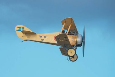 Vintage Tummelisa uçak Havacılık Fuarında Örebro Havaalanı