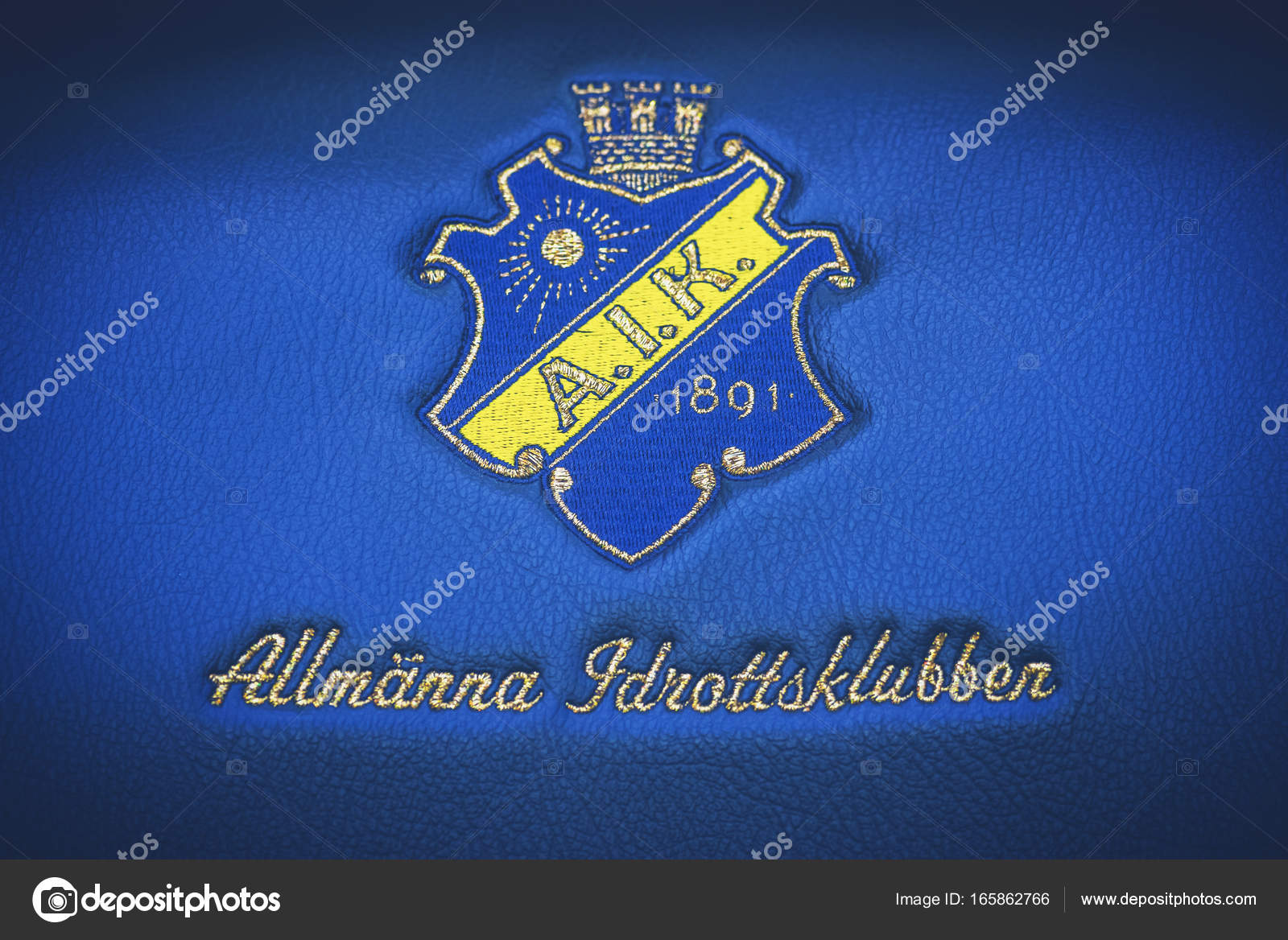 Aik Emblems On The Player Chairs At The Soccer Derby Between