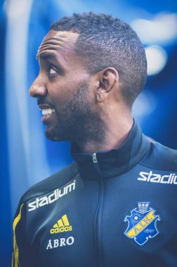 AIK ve DIF Al için arasında futbol derby, eray Goitom (AIK)