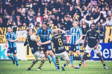 Jonas AIK arasında futbol Derby aracılığıyla basarak Olsson (DIF)